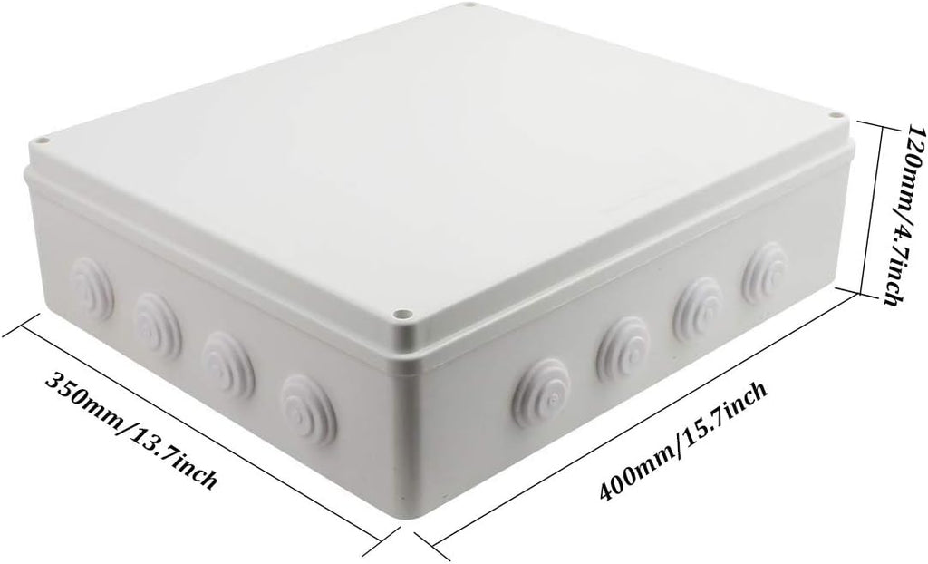 ABS Plastic IP65 Junction Box White Pack of 2 U1144