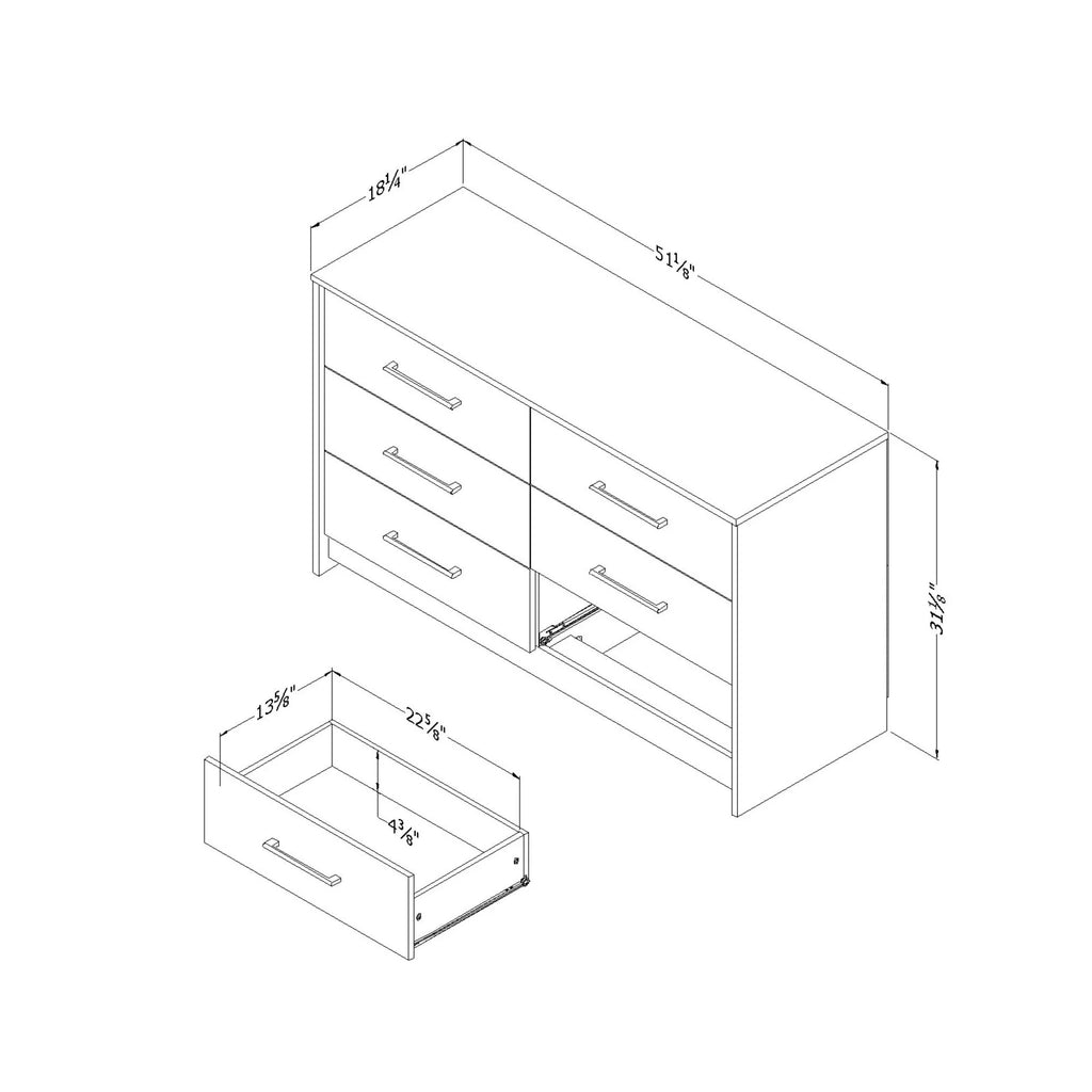 6 Drawer Double Dresser Z131873