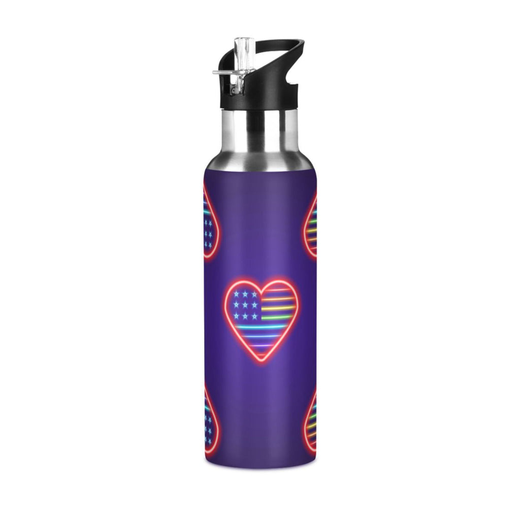 Stainless Steel Insulated Water Bottle with Straw Lid T108573
