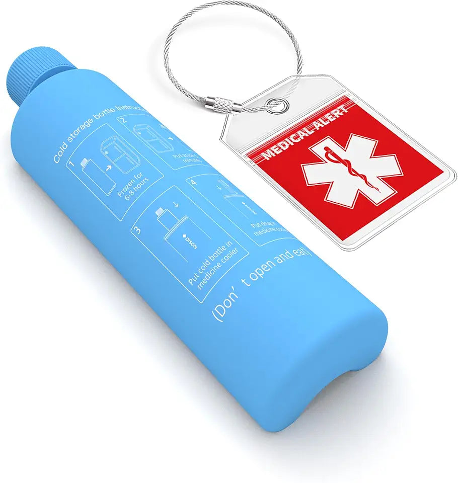 Ice Pack Bottle Kit Replacement for Medicine Insulin Cooler Travel Case N563