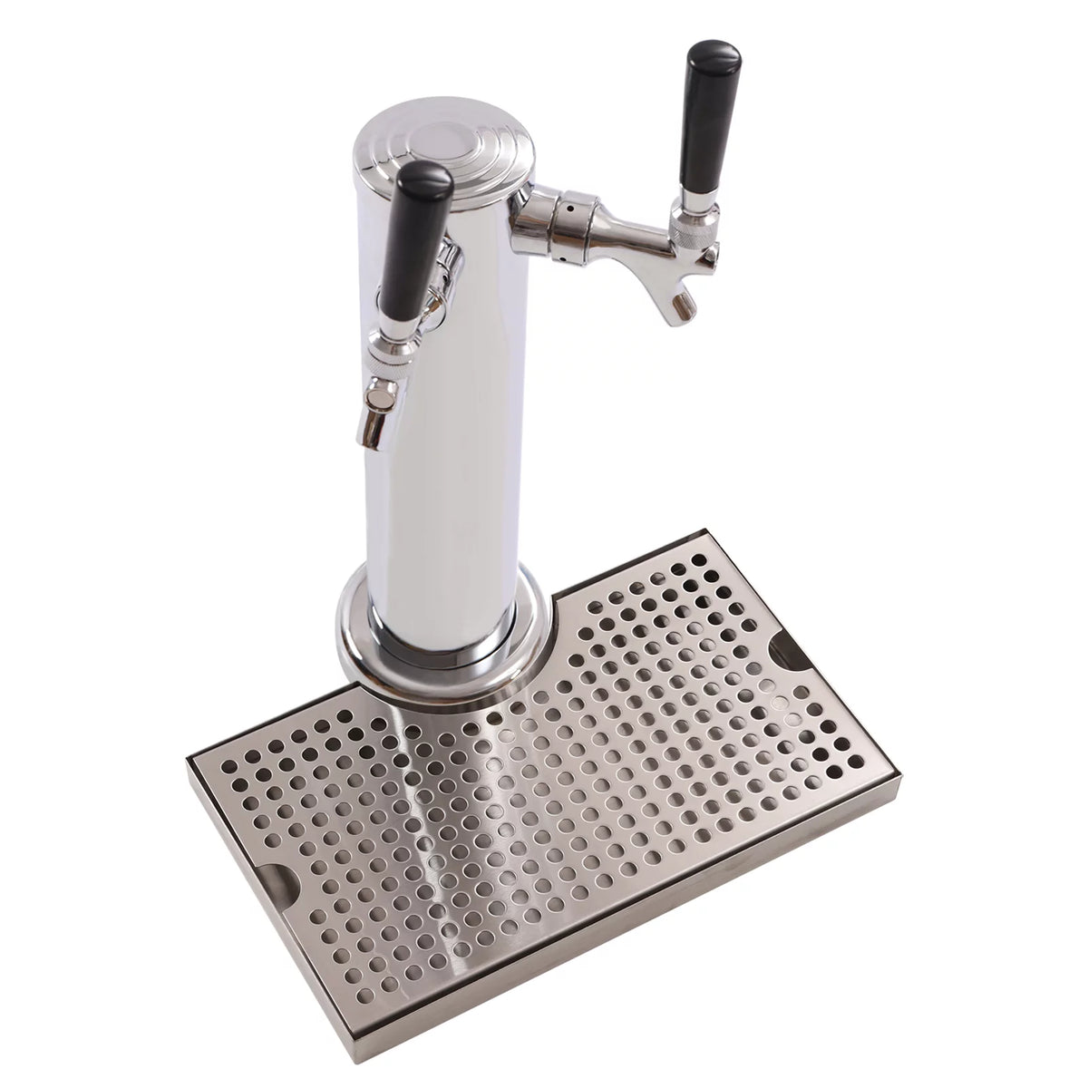 Stainless Steel Double Tap Beer Conversion Kit with Dual Gauge Regulator E82420