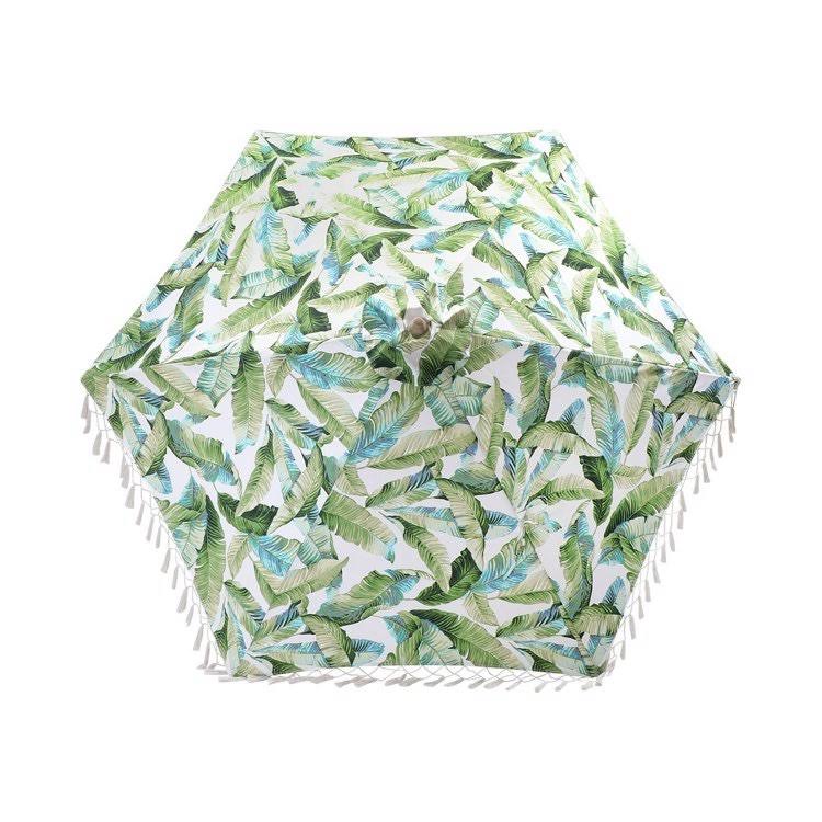 Red/Tan Round Patio Umbrella S994