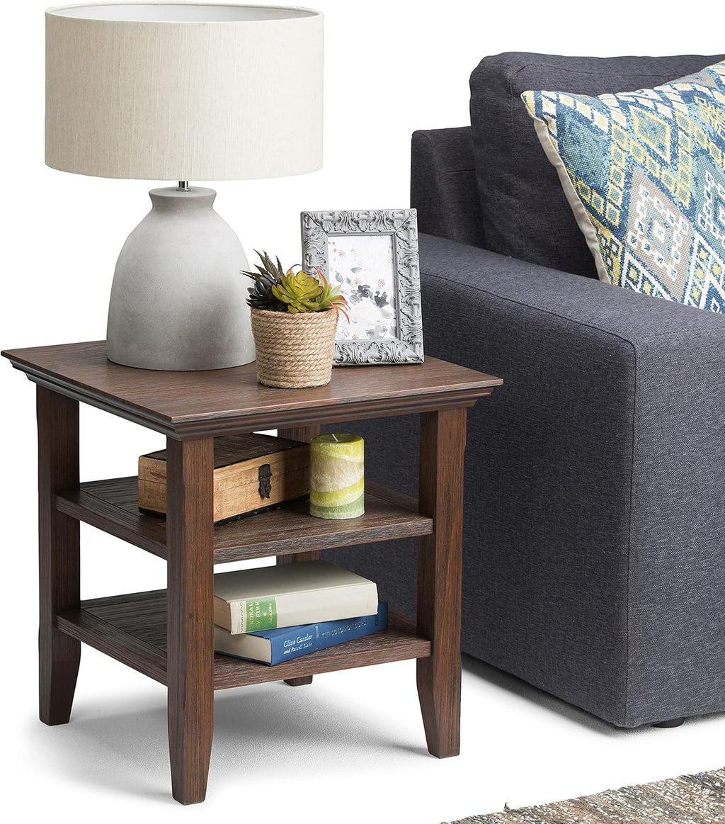 Distressed Grey End Table N96127