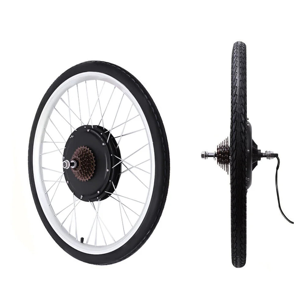 26" Electric Bicycle Conversion Kit Rear Wheel Hub Motor with LCD Q12226