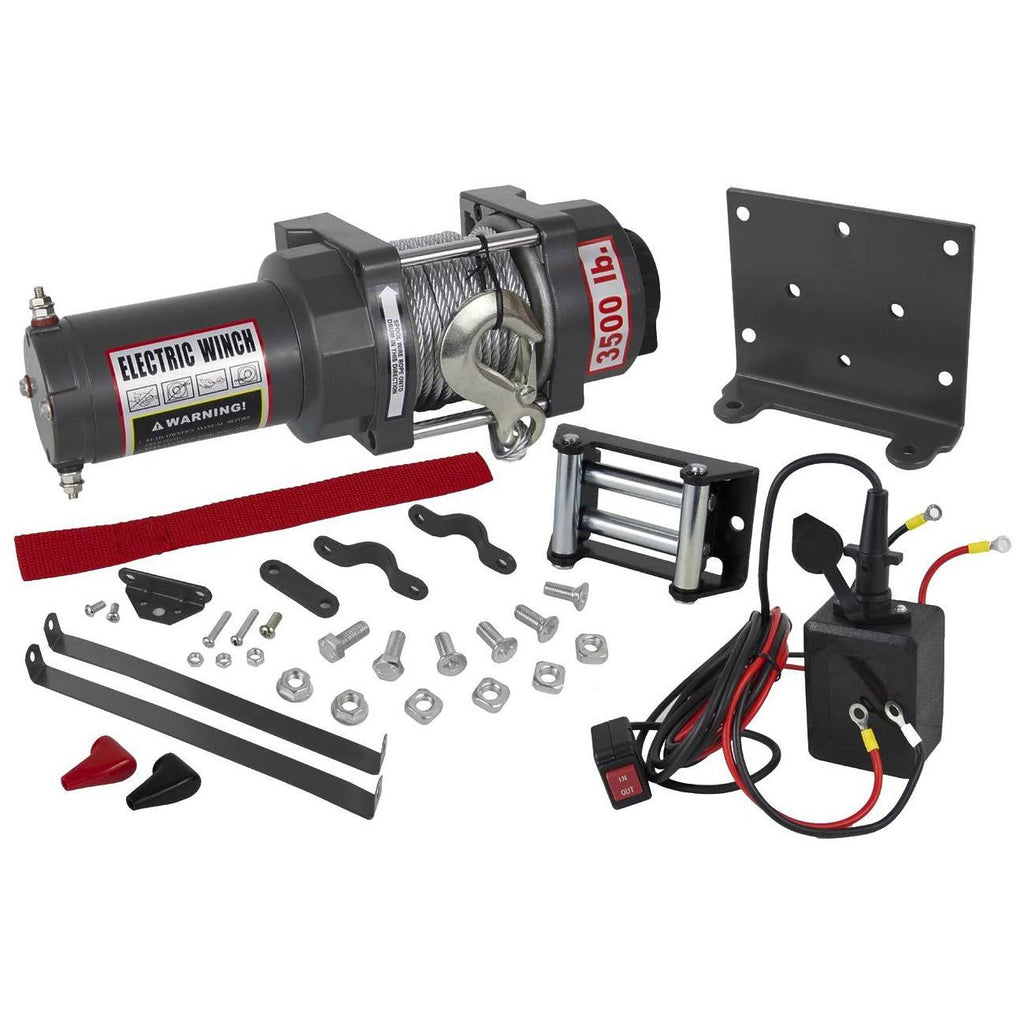 3500lb ATV Winch Assembly 1.21hp 166:1 Gear Ratio T855