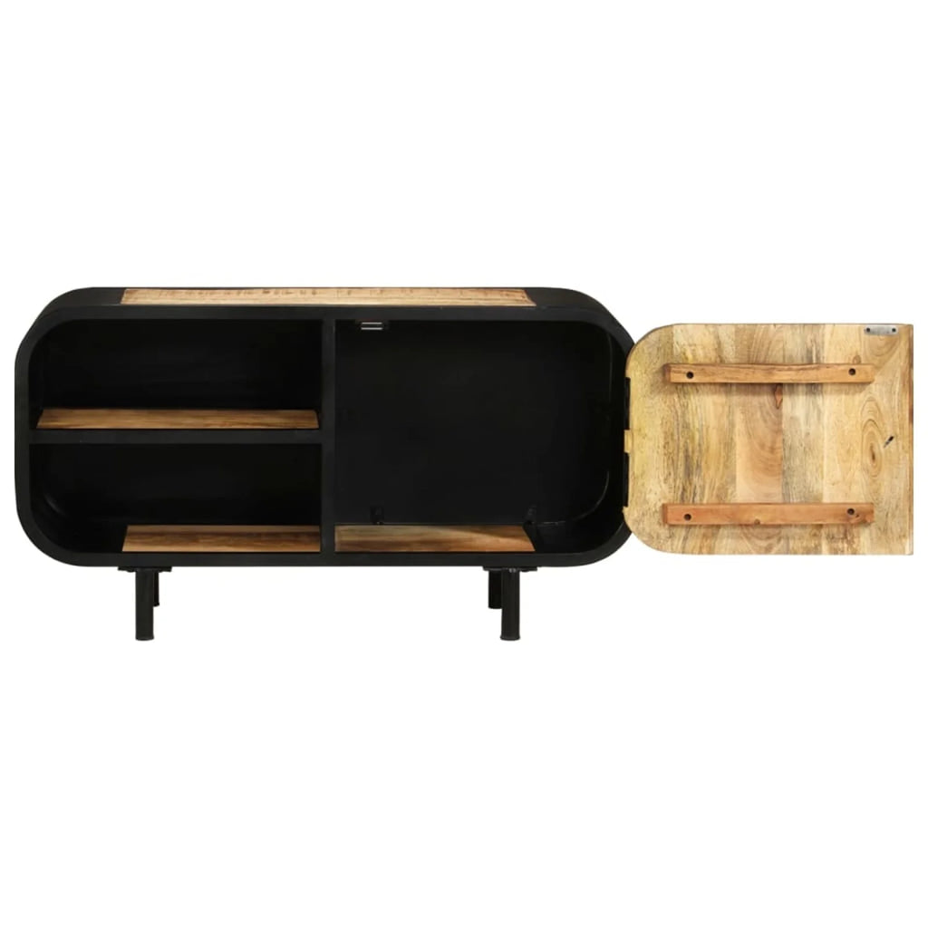 Mango Wood TV Stand with 2 Storage Shelves N162