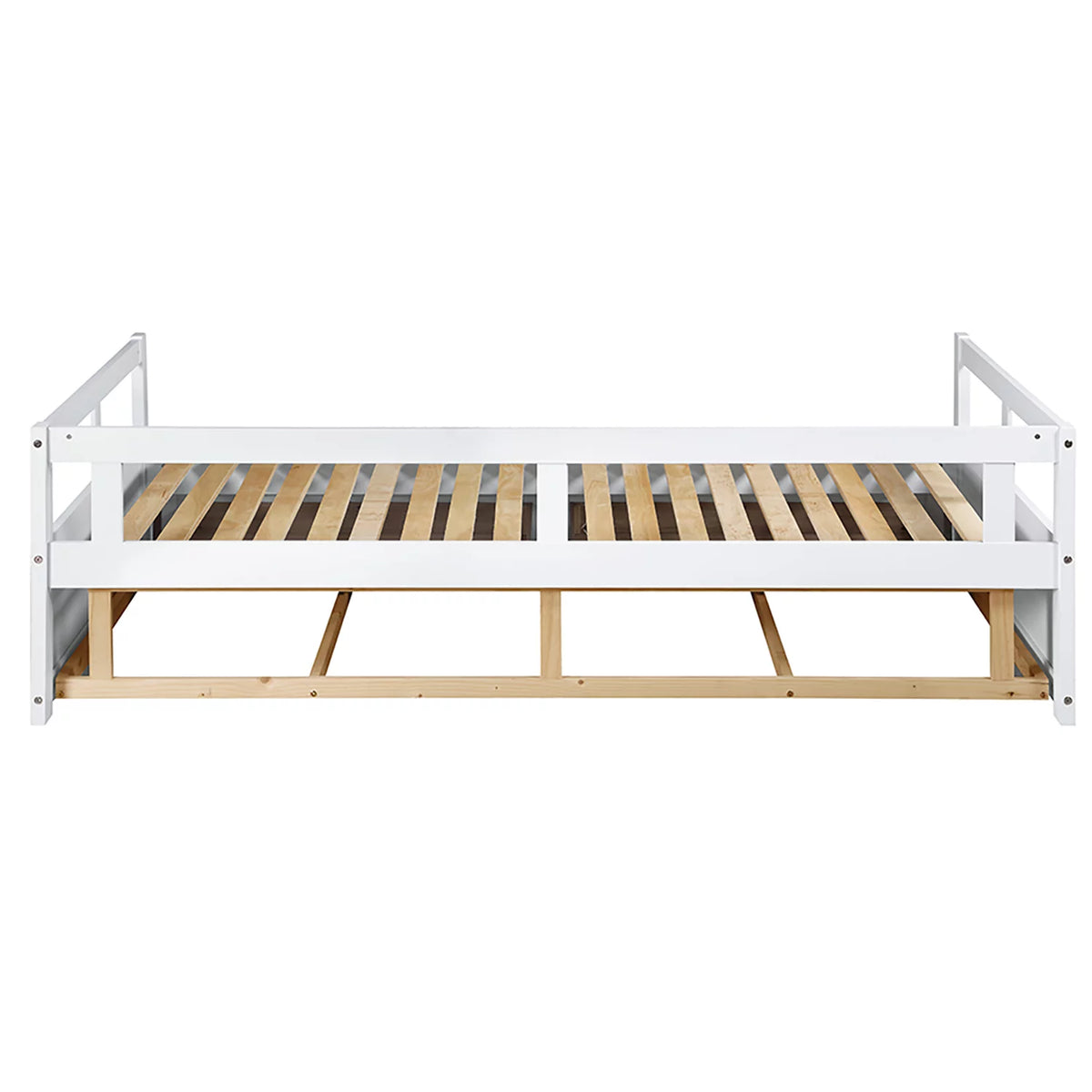 Solid Wood Twin Size Extending Daybed with Two Storage Drawers, White W1727