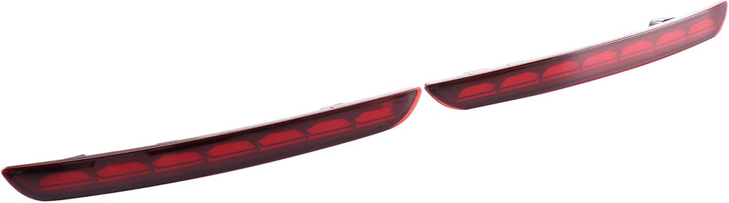 LED Rear Bumper Reflectors Brake Tail Light Red Housing Pack of 2 C746040