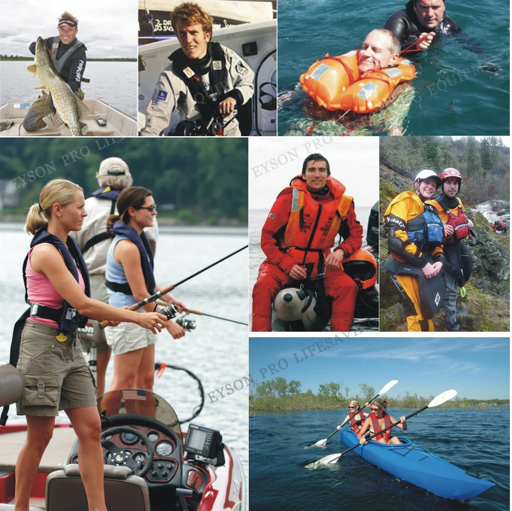 Manual Inflatable Life Jacket Life Vest PFD with Whistle Q90518