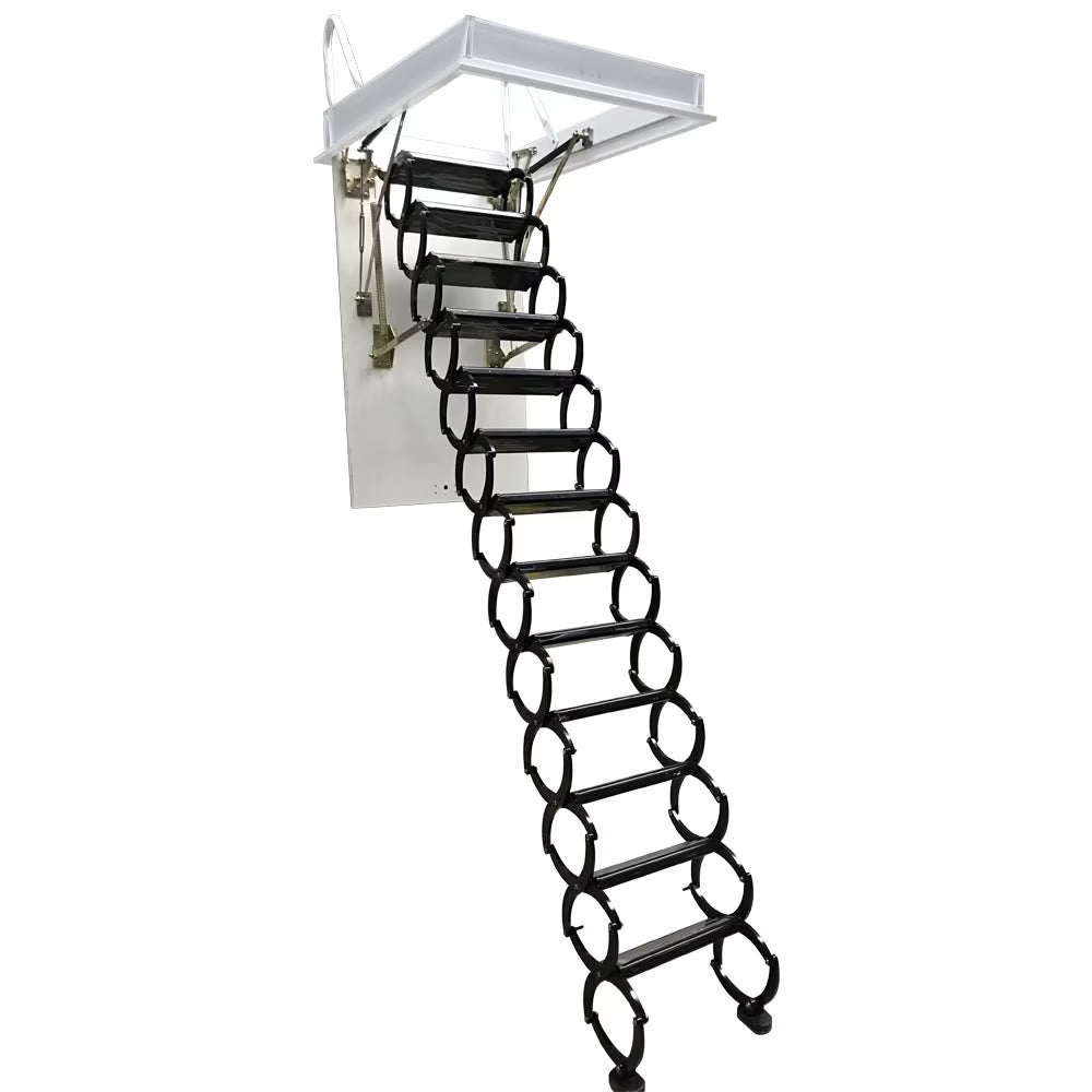 Black 13 Steps Telescopic Ladder Z993397