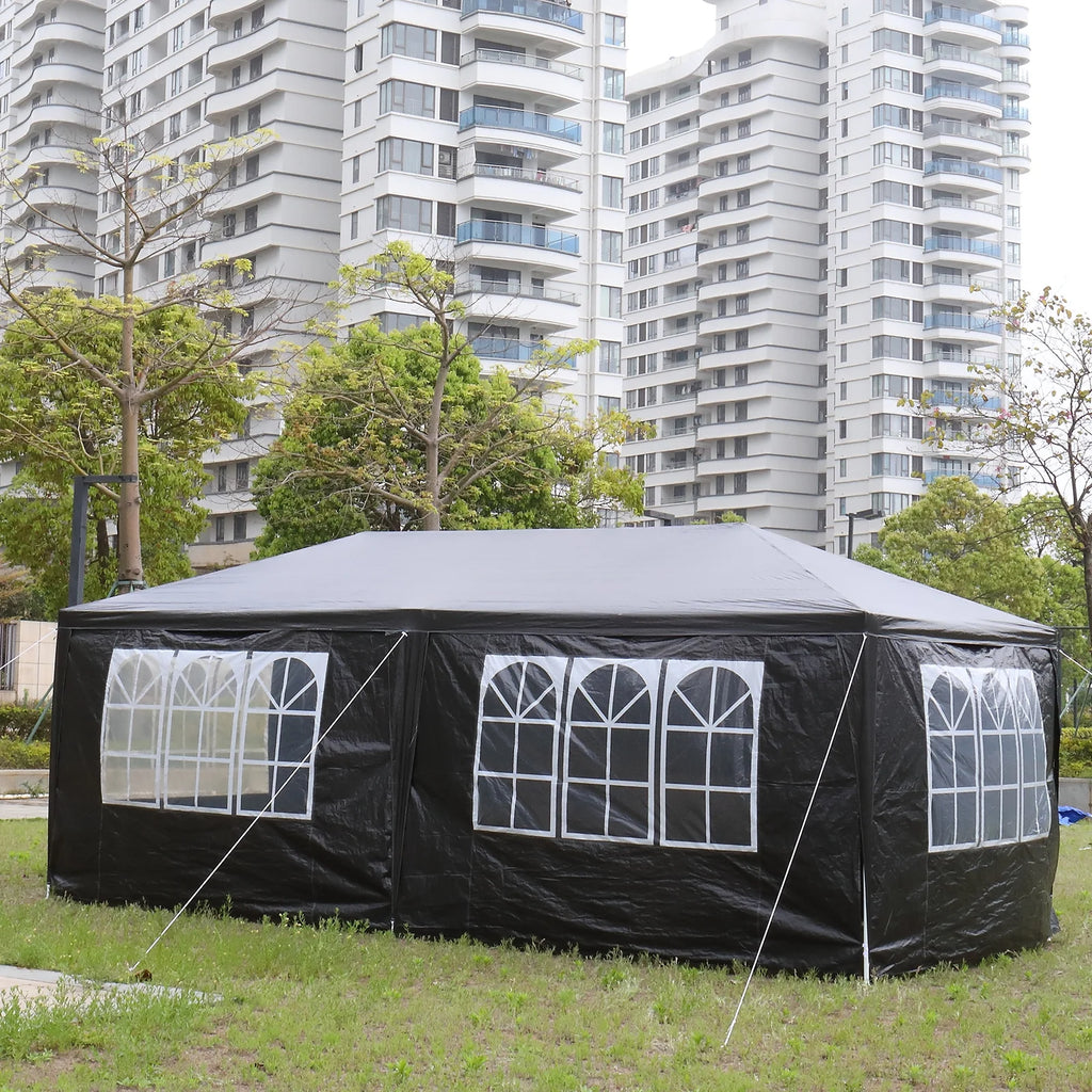 Black Waterproof Party Tent with 6 Removable Sidewalls K138
