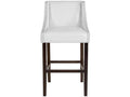 White Walnut Barstool with Accent Nail Trim F92236
