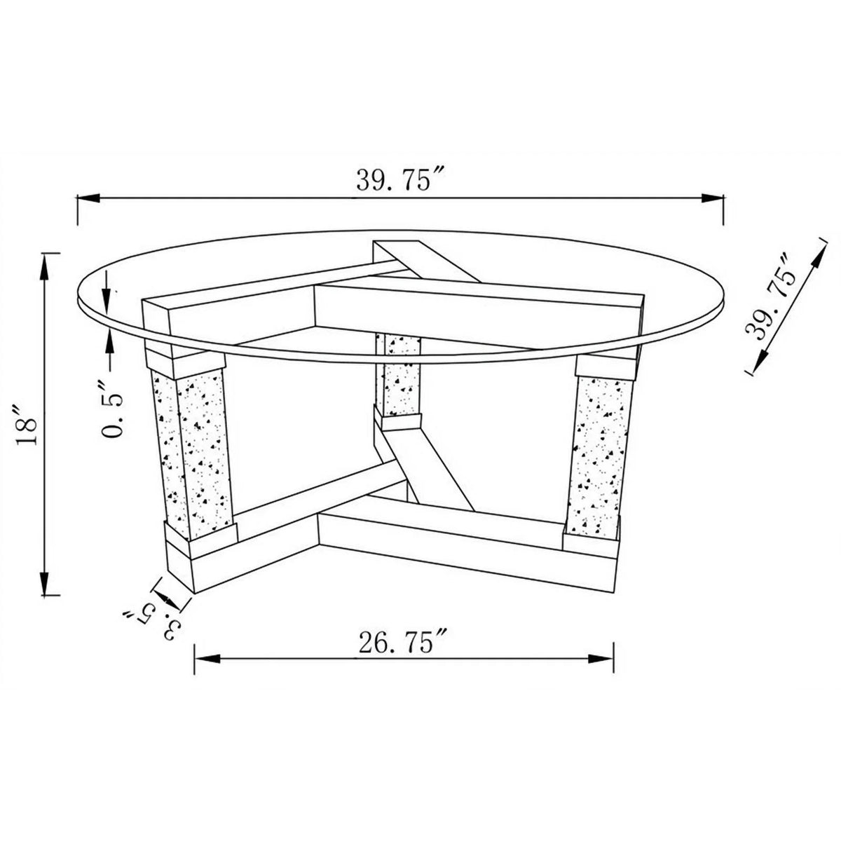 Glass Round Coffee Table O895340