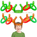 2 Pack Inflatable Reindeer Antler Ring Toss Game with 8 Rings, 2 Antlers S68066