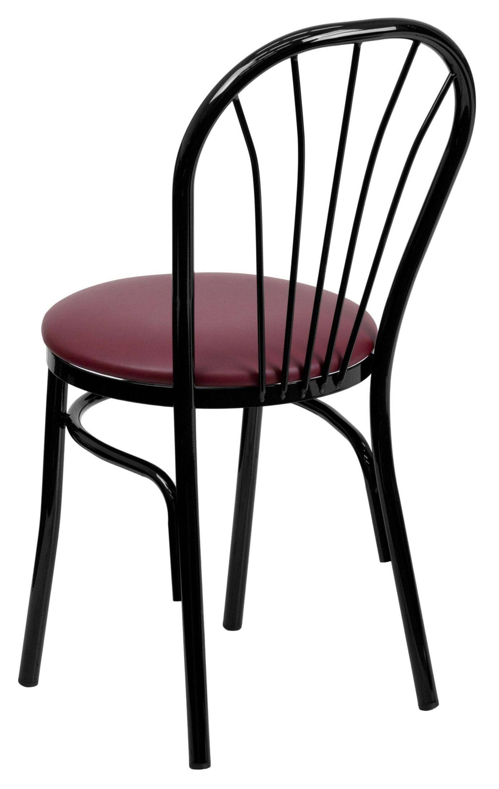 Burgundy Vinyl Metal Chair G208