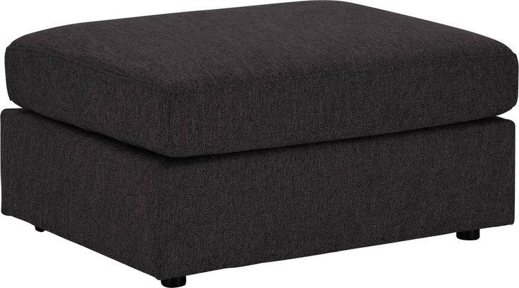 Dark Gray Linen Loveseat with Ottoman B484