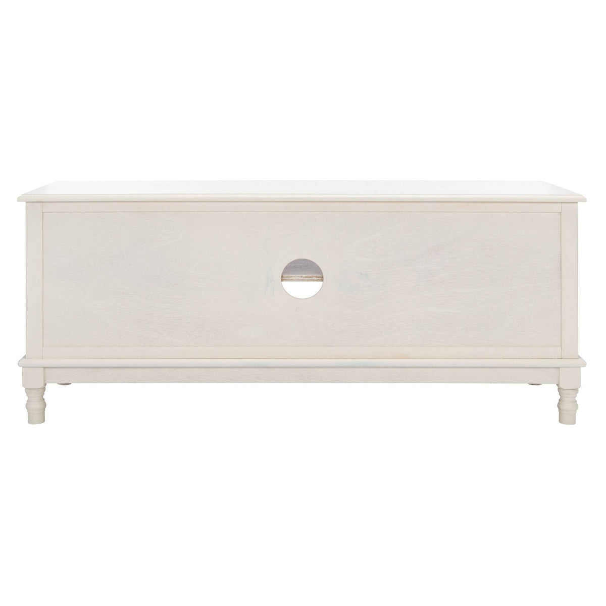 2 Door 1 Shelf Media Stand Distressed White B5592