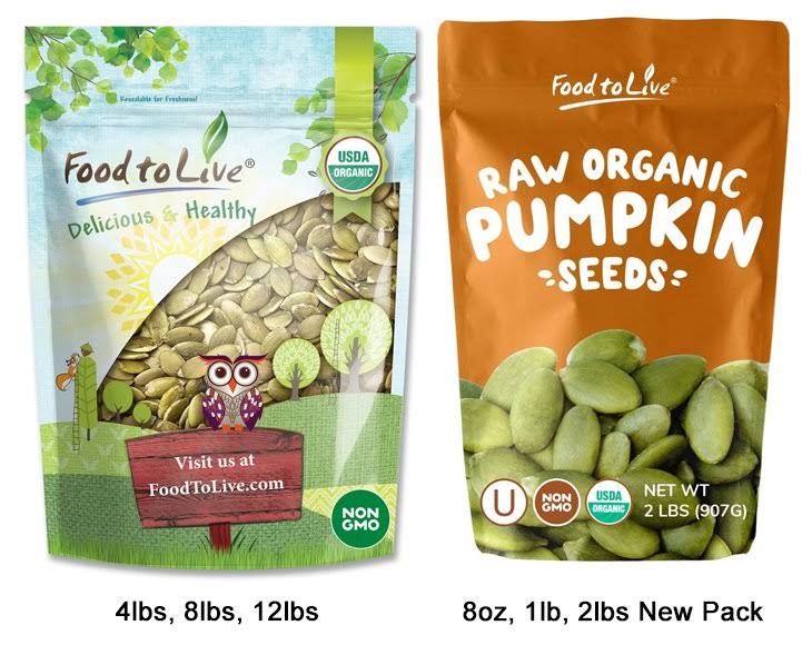 Organic Sprouted Pumpkin Seeds, 16 Pounds, No Shell, Unsalted, Raw Kernels F637