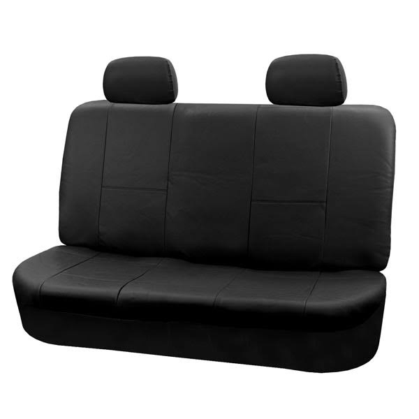Black Faux Leather Full Set Seat Covers S5242