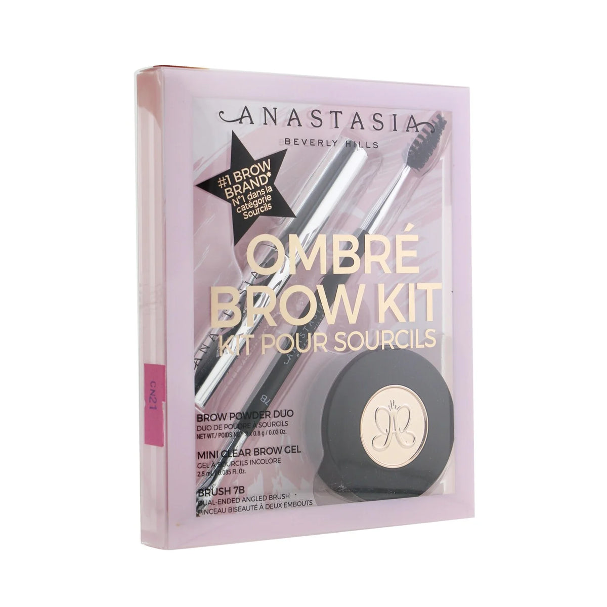 Medium Brown Brow Powder Duo with Mini Clear Brow Gel and Brush Y218736