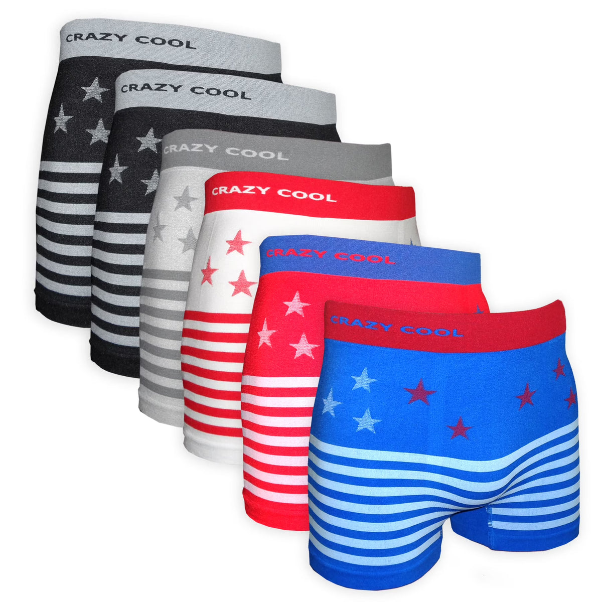 Seamless Boxer Briefs Underwear 6-Pack Set C85236