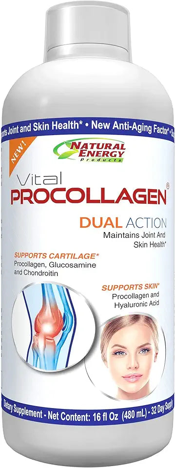 Liquid Hydrolyzed Collagen Protein with Hyaluronic Acid and Glucosamine Chondroitin Sulfate 16oz J144859