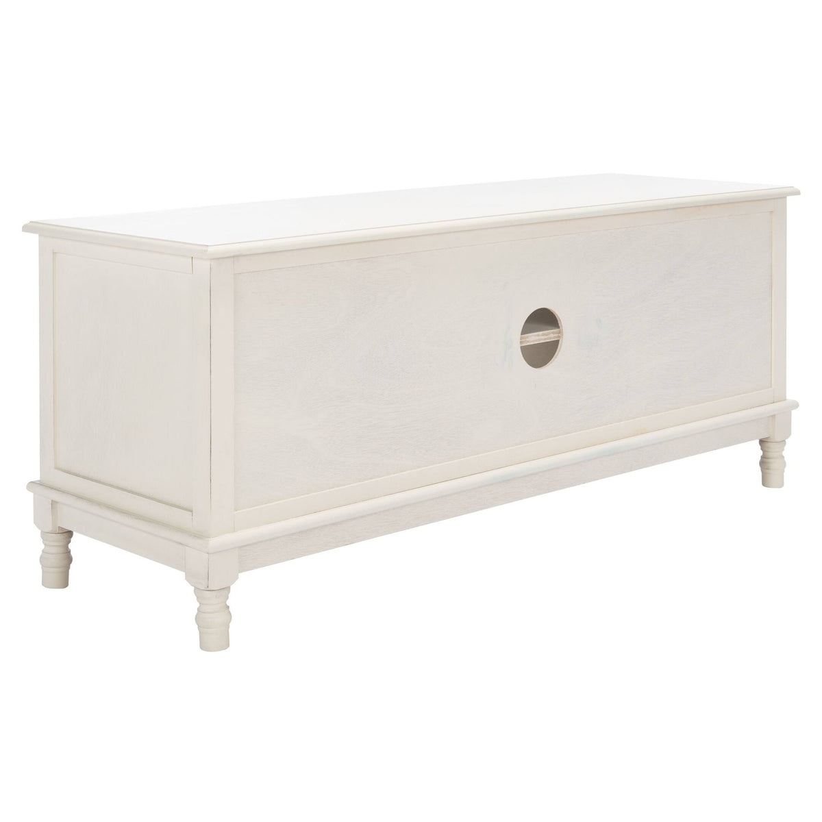 2 Door 1 Shelf Media Stand Distressed White B5592
