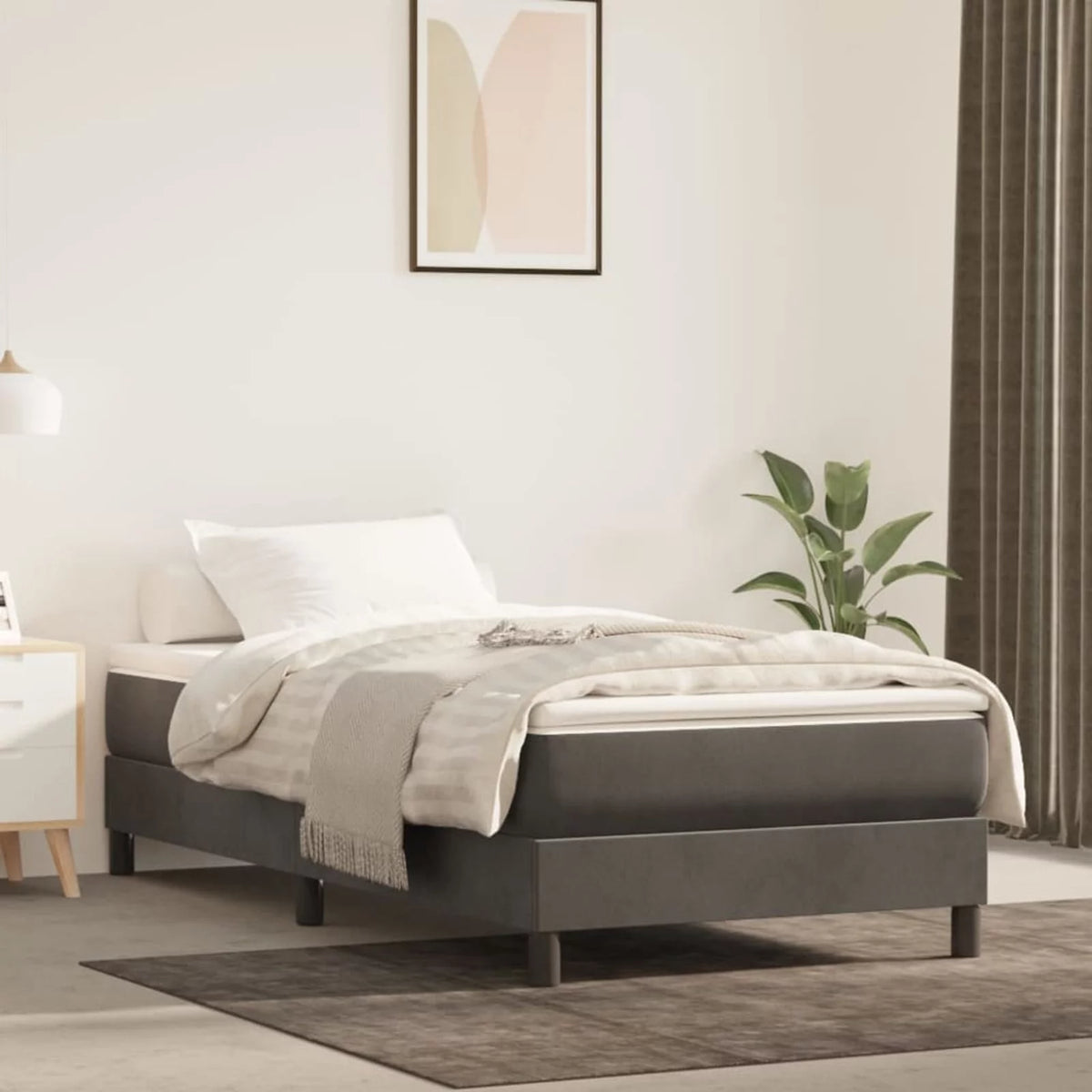 Pocket Spring Bed Dark Gray Twin G172644