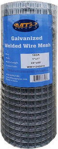 Galvanized Welded Wire Mesh Fence 24 Inch x 50 Foot 1 Inch x 1 Inch 16GA V595441