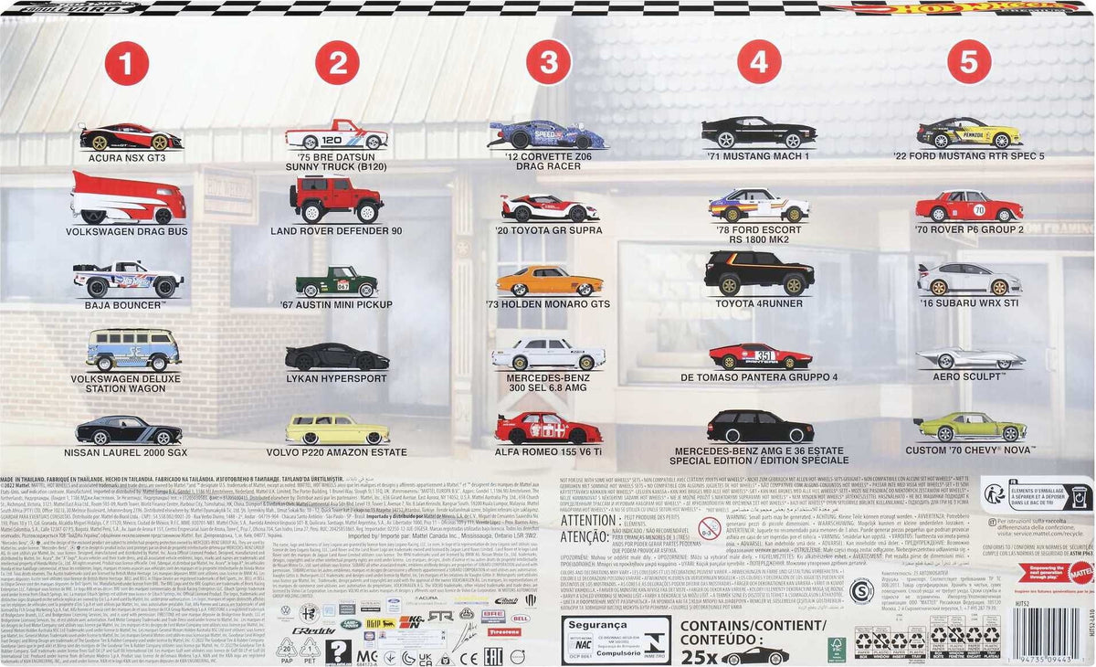 25 Car 1:64 Scale Sports Cars Play Vehicles U342934