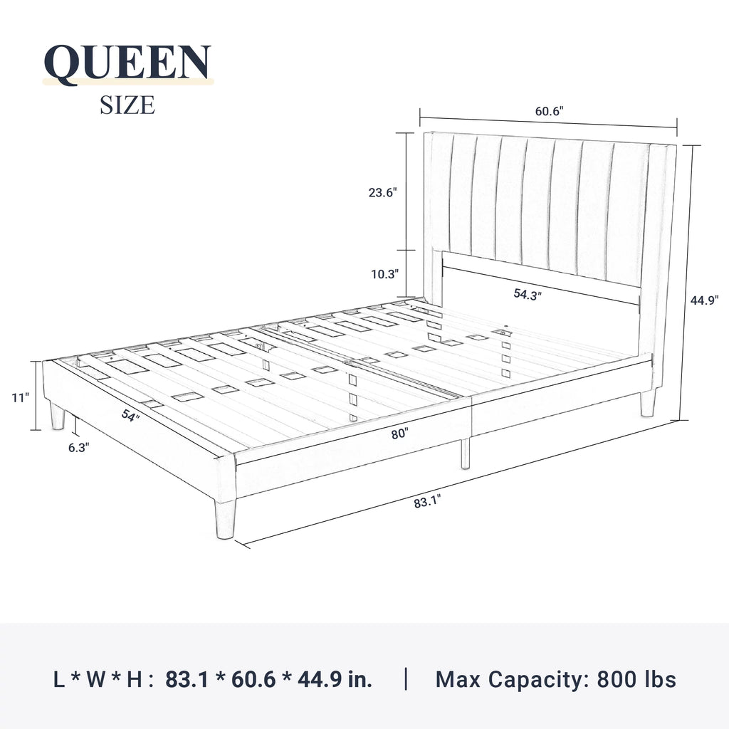 Queen Light Pink Velvet Upholstered Bed Frame Z596710