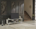 White Wood Tv Stand with Shelf C2055