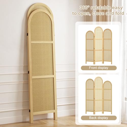Pine Wood 5.6 Ft 3 Panels Room Divider B244