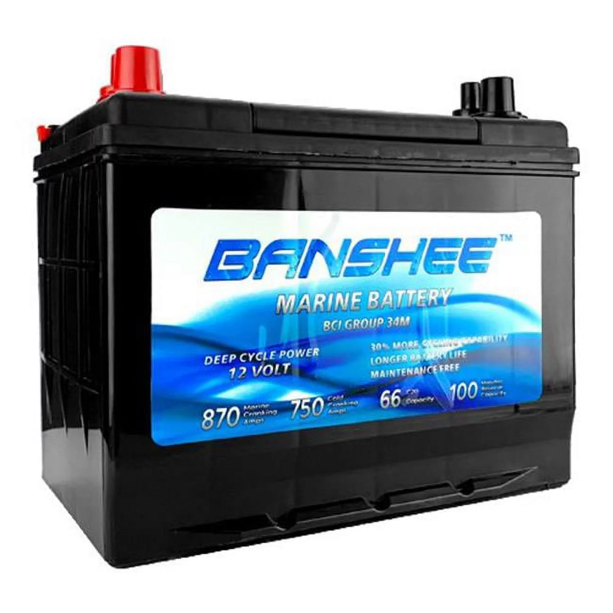 12V Group Size 34 Deep Cycle Marine Battery F654