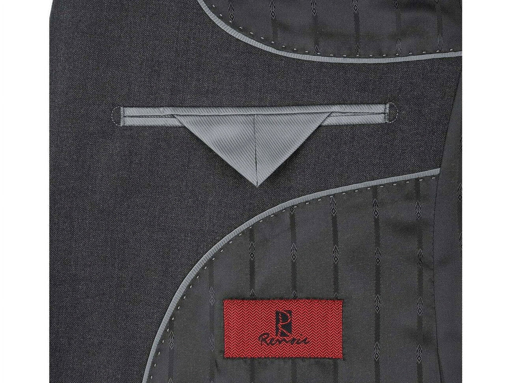 Charcoal Gray Solid Two Button Slim Fit Suit E900782