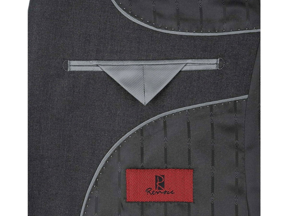 Charcoal Gray Solid Two Button Slim Fit Suit E900782