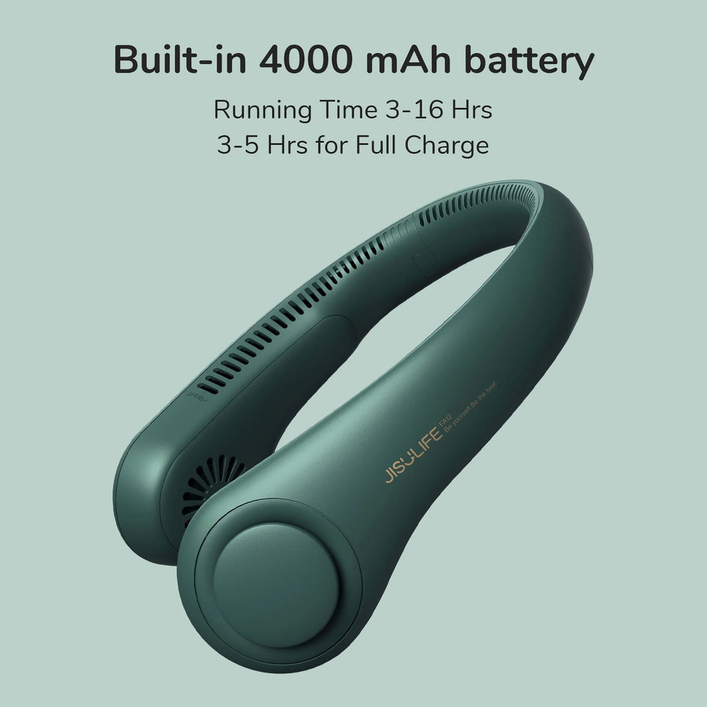 Portable Neck Fan 4000 mAh Bladeless Fan with 3 Speeds Q289