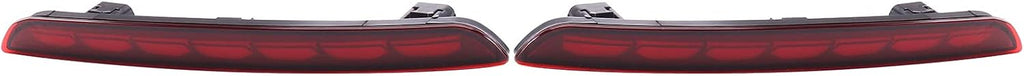 LED Rear Bumper Reflectors Brake Tail Light Red Housing Pack of 2 C746040