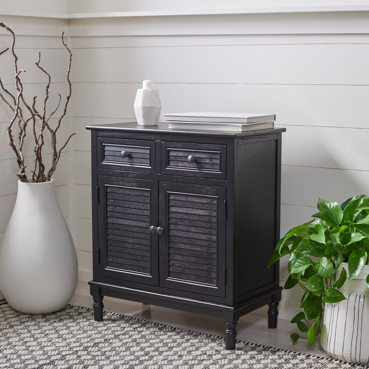 2 Drawer 2 Door Black Sideboard C691541