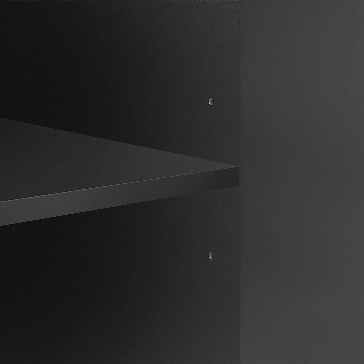 Black Curved Sideboard Cabinet with Adjustable Shelves M16783