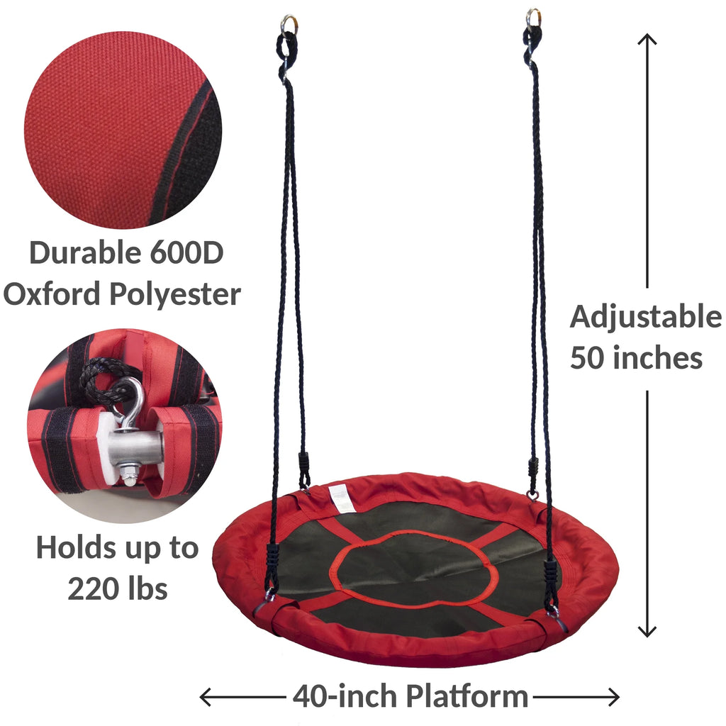 40" Red Platform Tree Swing D1492