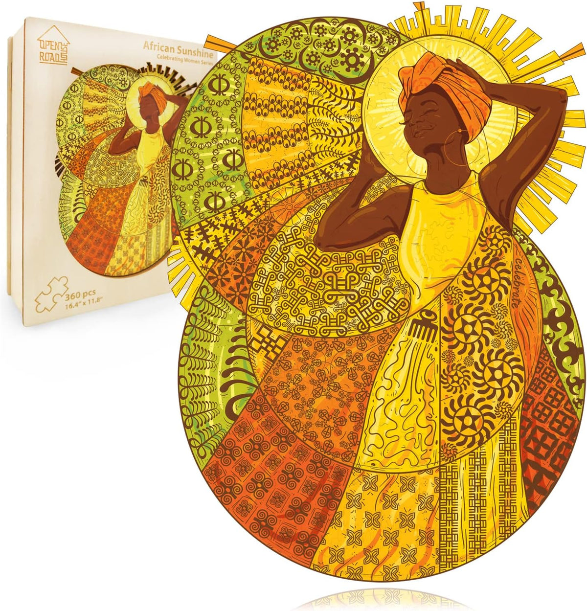 African Sunshine Wooden Jigsaw Puzzle M57637