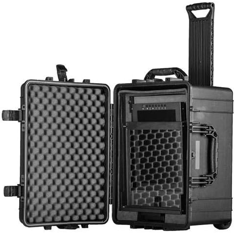 15-inch High Bright Beam Splitter Teleprompter with Rolling Case, Adjustable Frame - Black F160759