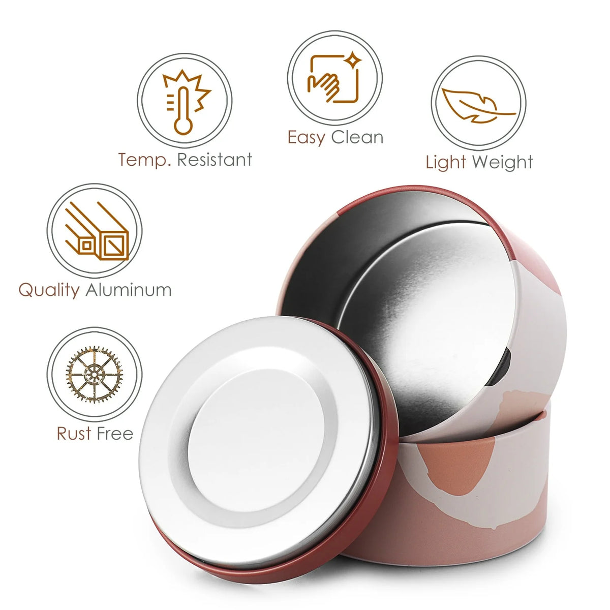 Candle Tins with Lids Stainless Steel 4Oz Set of 12 P220