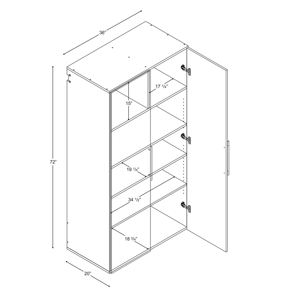 Large Light Gray Storage Cabinet N183814