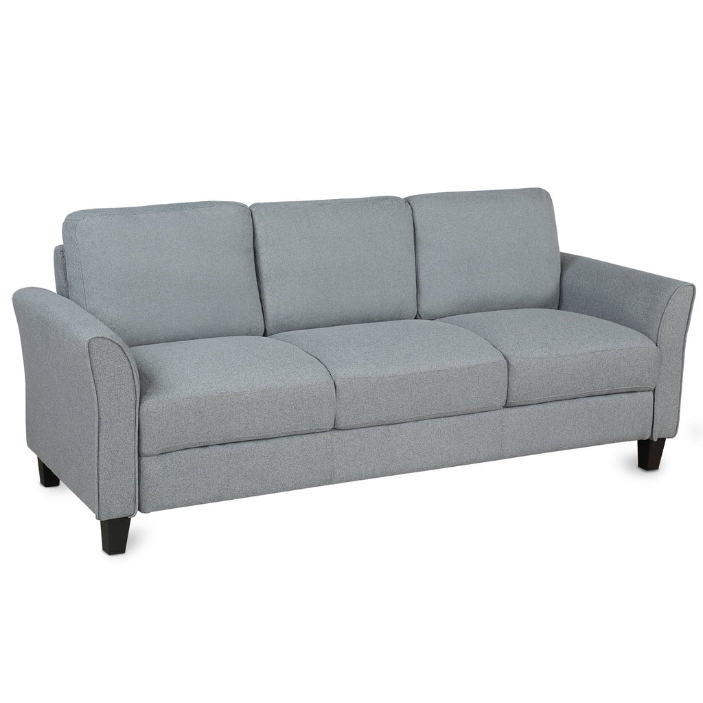 Gray Linen 3-Seat Sofa P474