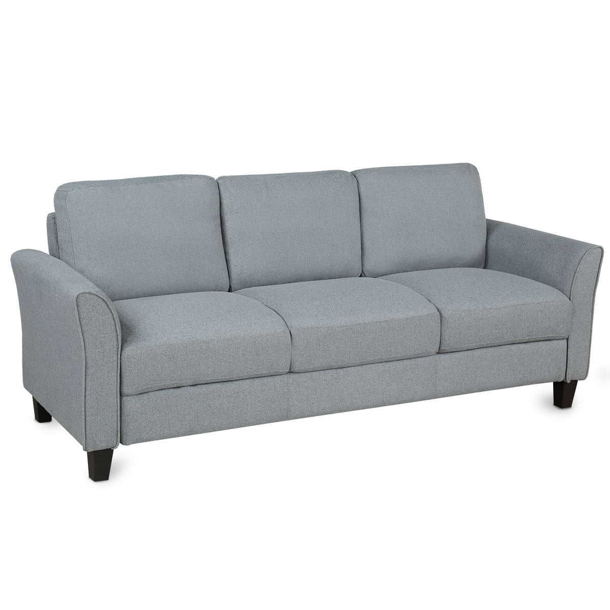 Gray Linen 3-Seat Sofa P474
