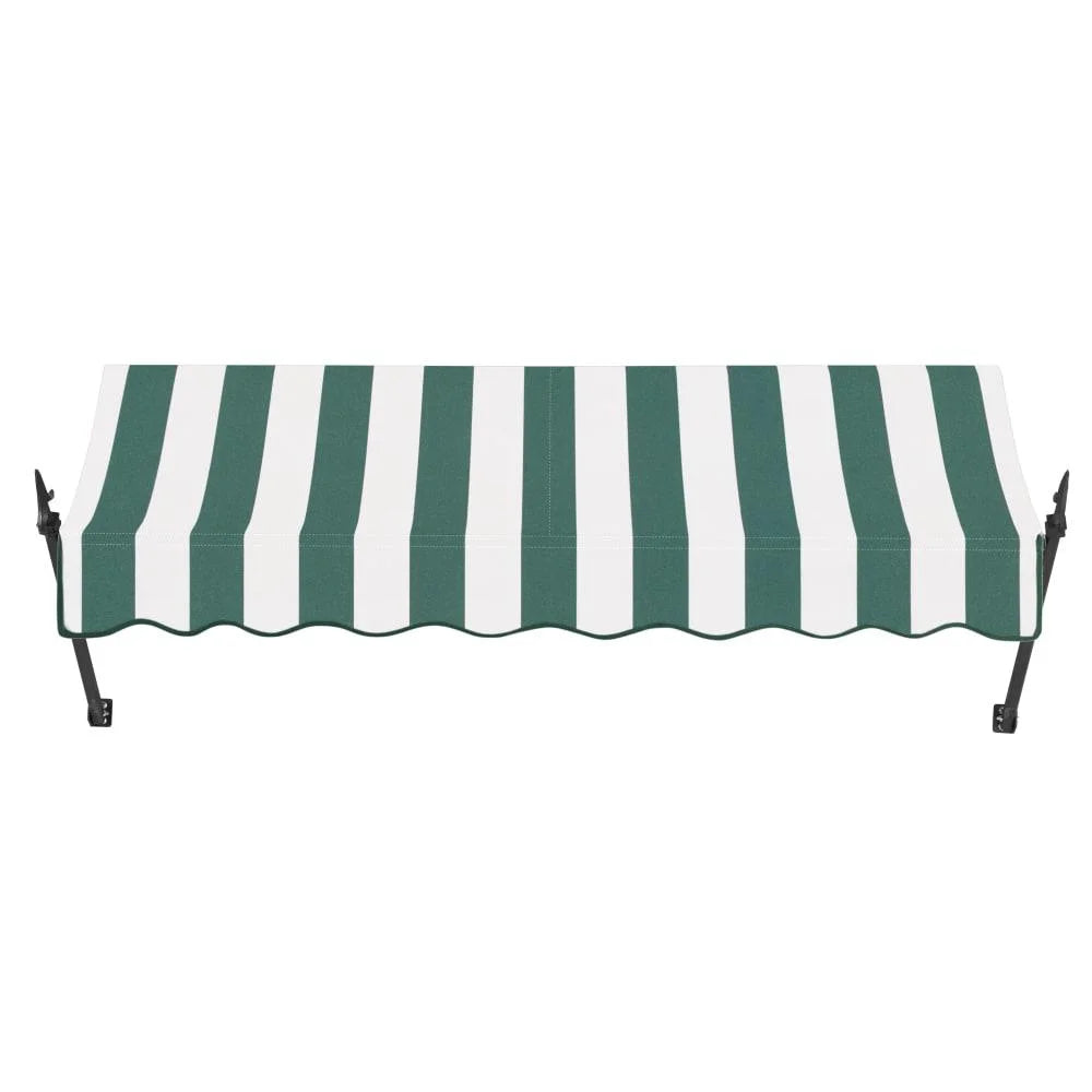 Forest/White Stripe Acrylic Fixed Awning J9720