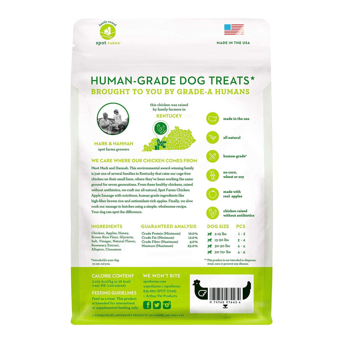 Chicken Apple Sausage Dog Treats J8677