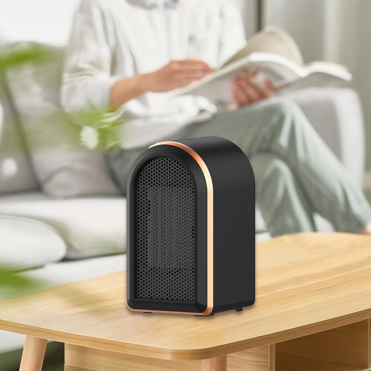 Black Mini Space Heater Fan G334